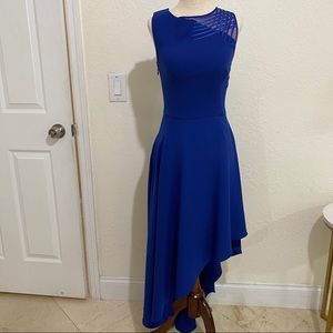 Halston Heritage l  Asymmetric cobalt blue…